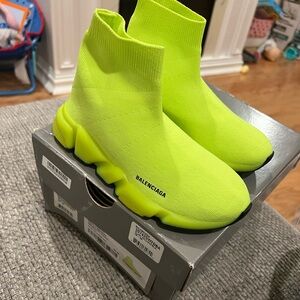 Balenciaga sock sneaker yellow kids size